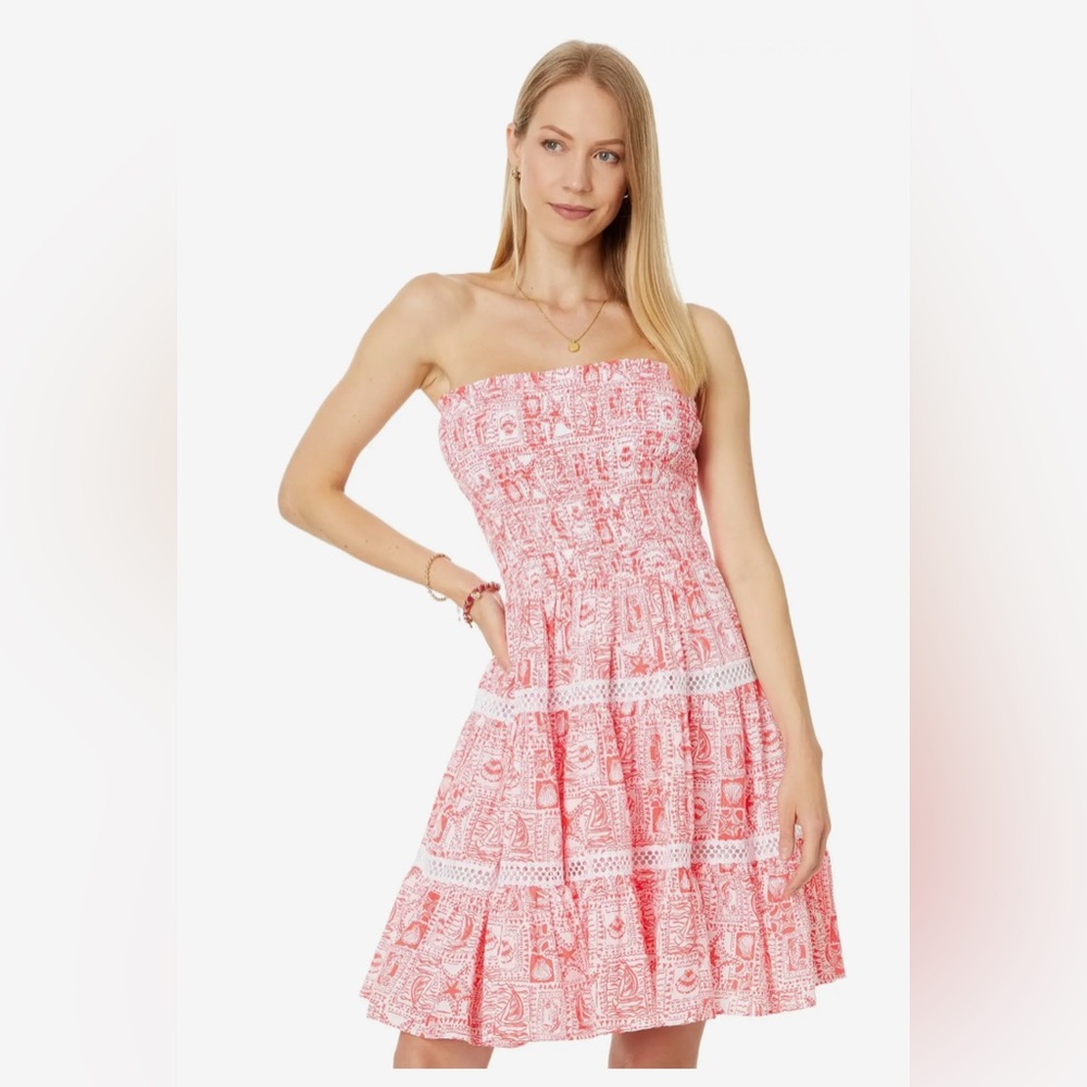 Lilly Pulitzer Strapless Smocked Dress- new without tags